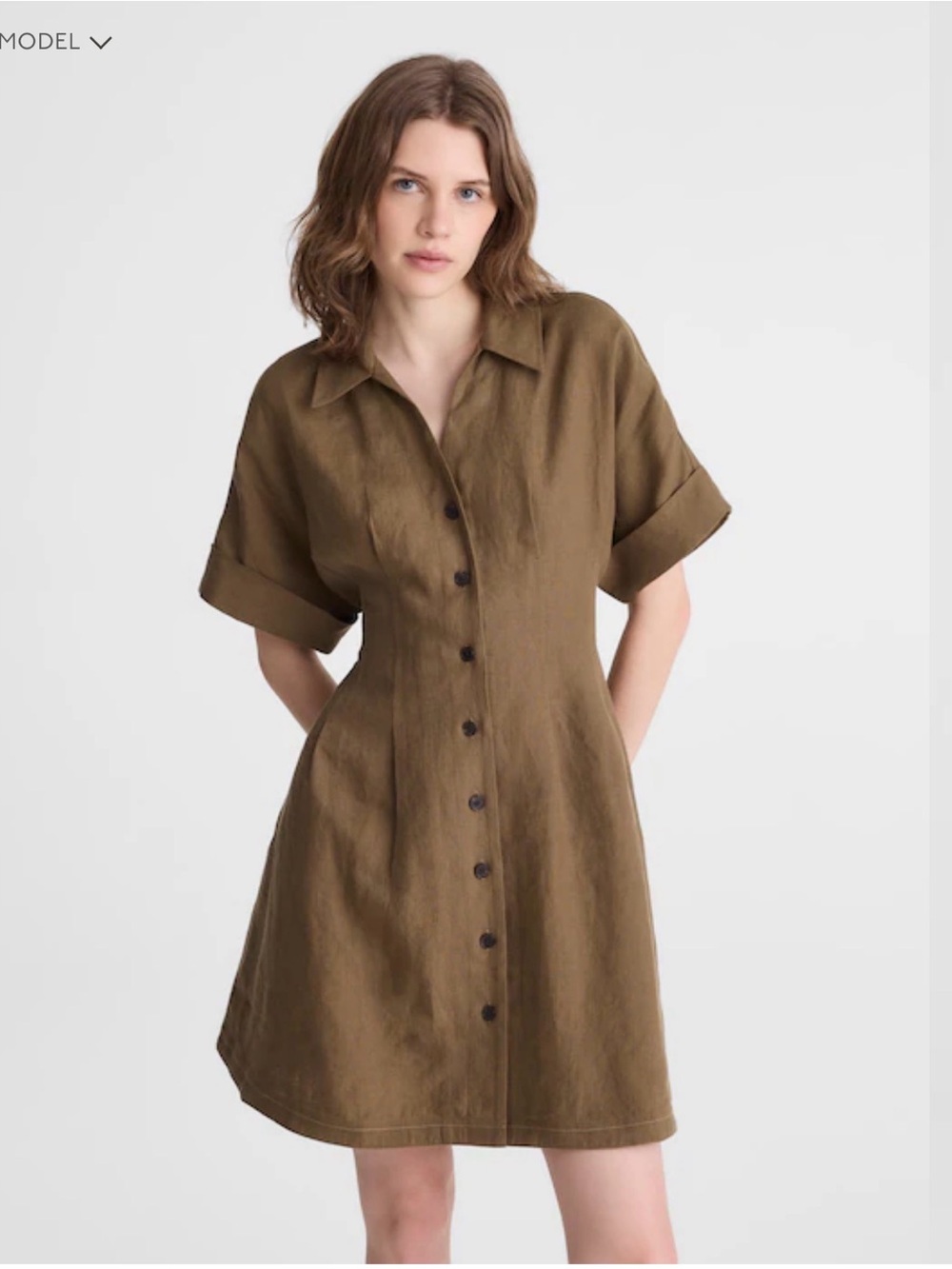 Madewell Perry 100% Linen Shirt Dress